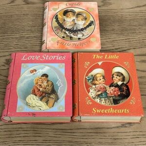 Vintage Romance and Cupid Tin Box Books Set